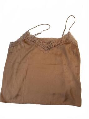 Banana Republic Large Brown Tank with Lace Detail - women’s large
